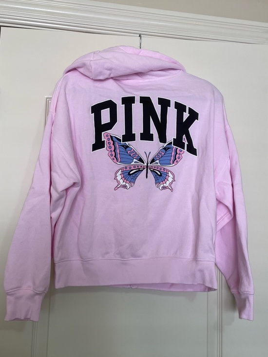 PINK Victoria's Secret Jackets & Blazers - Victoria’s Secret Pink Butterfly Full Zip Up Hoodie Small